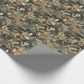 乾燥フローラ及び金ゴールド離れ着色包装紙 ラッピングペーパー (角)