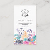 乾燥フローラ水の色のロゴの感謝してい順序は 名刺 (裏面)