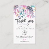 乾燥フローラ水の色のロゴの感謝してい順序は 名刺 (正面)