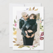 乾燥フローラ水彩画結婚像写真 セーブザデート (裏面)