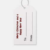 乾燥プレス花クリスマスツリーギフトラベル ギフトタグ (裏面)