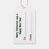 乾燥プレス花クリスマスツリーギフトラベル ギフトタグ (裏面)