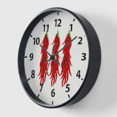 乾燥ホットチリペッパー 壁時計 (傾斜)