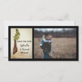 乾燥ホップと小麦ブルワリー結婚式の日付を保存 セーブザデート (正面)