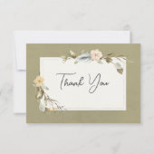 乾燥ボホフローラフレームセージサンキューカード サンキューカード (正面)