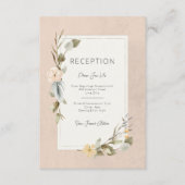 乾燥ボホフローラフレーム赤面披露宴結婚ズ エンクロージャーカード (正面)