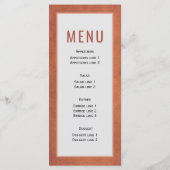 乾燥ヤシのススキ結婚ラコッタ メニュー (裏面)