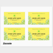 乾燥ライムスライスカスタム製品ステッカー 長方形シール (シート)