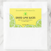 乾燥ライムスライスカスタム製品ステッカー 長方形シール (バッグ)