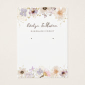 乾燥ワイルドフラワージュエリー表示カード (正面)