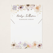 乾燥ワイルドフラワーネックレス表示カード (正面)