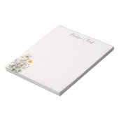 乾燥ワイルドフラワーブーケパーソナライズされたの名前 ノートパッド (回転)