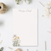 乾燥ワイルドフラワーブーケパーソナライズされたの名前 ポストイット