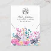 乾燥ワイルドフローラロゴジュエリーイヤリングネックレス 名刺 (正面)