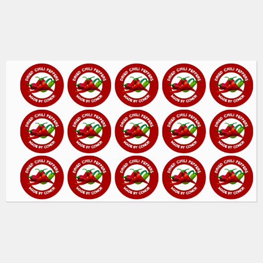 乾燥唐辛子 ラベル (シート)