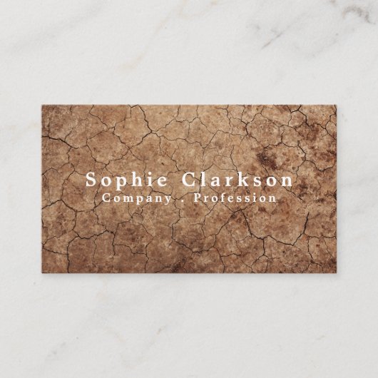 乾燥土効果素朴、 名刺 (正面)