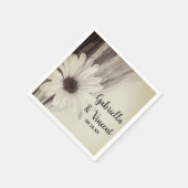 乾燥小麦とデイジーカントリーファーム結婚ズ スタンダードカクテルナプキン (角)