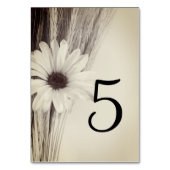 乾燥小麦とデイジーカントリーファーム結婚ズ テーブルナンバー (正面)