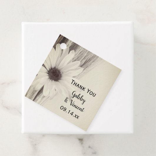 乾燥小麦とデイジーカントリーファーム結婚ズ フェイバータグ (インサイチュ)