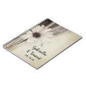 乾燥小麦とデイジーファームズ結婚ゲストブック ノートブック (左側)