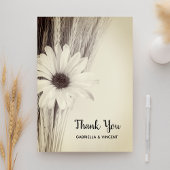 乾燥小麦デイジーカントリーファーム結婚の感謝 サンキューカード