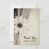 乾燥小麦デイジーカントリーファーム結婚の感謝 サンキューカード (正面)