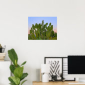 乾燥林のサボテンとサイザル麻 ポスター (ホームオフィス)