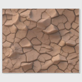 乾燥砂漠の割れ砂模様 ラッピングペーパー (フラット)