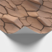 乾燥砂漠の割れ砂模様 ラッピングペーパー (角)