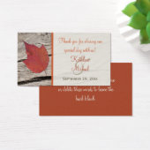 乾燥秋の葉結婚式の引き出物ラベル (デスク)