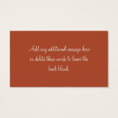 乾燥秋の葉結婚式の引き出物ラベル (裏面)