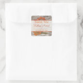 乾燥紅葉、花1.5インチ結婚ステッカー スクエアシール (バッグ)