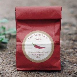 乾燥素朴唐辛子ラベルシール ラウンドシール