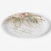 乾燥自然パンパスグラス結婚フローラブライダル ペーパープレート (アングル)