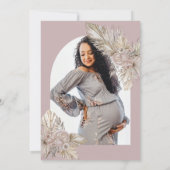 乾燥花模様砂漠をテーマにした赤ちゃんシャワー 招待状 (裏面)