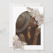 乾燥花模様砂漠をテーマ結婚にした 招待状 (裏面)