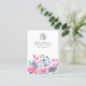 乾燥野生フローラ水カラーロゴジュエリーイヤリング 名刺 (スタンド正面)