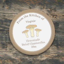 乾素朴いたシャンテレルラベルシール ラウンドシール