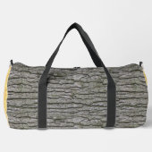 乾素朴フェイク木の木樹皮 ダッフルバッグ (正面)