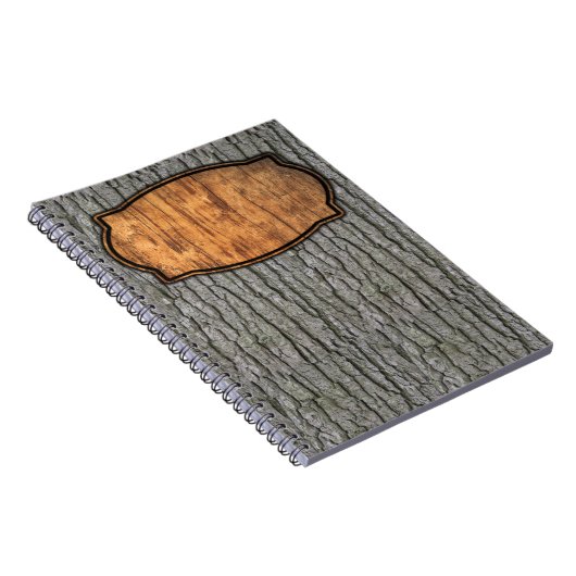 乾素朴フェイク木の木樹皮 ノートブック (右側)