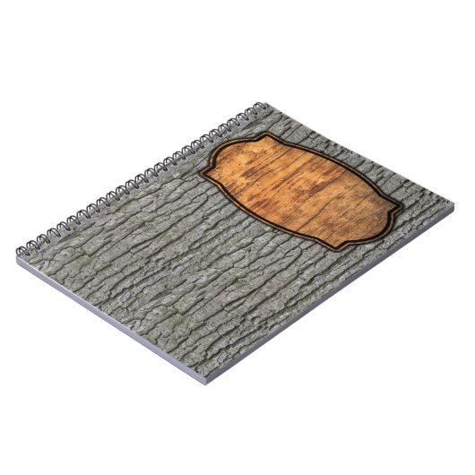 乾素朴フェイク木の木樹皮 ノートブック (左側)