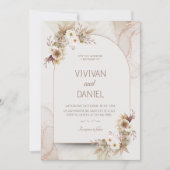 乾素朴花ブライダルシャワーパーティー 招待状 (正面)