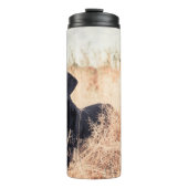 乾草の黒ラブラドール タンブラー (正面)