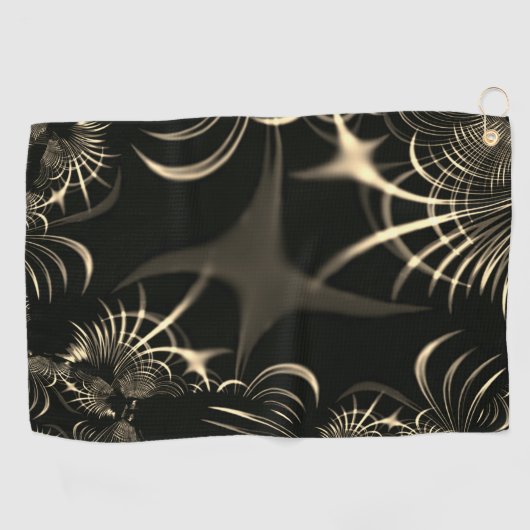 乾葉草や曲がったイバラの？カーキ色 ゴルフタオル (横)