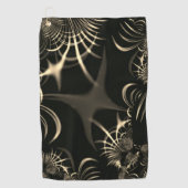 乾葉草や曲がったイバラの？カーキ色 ゴルフタオル (正面)