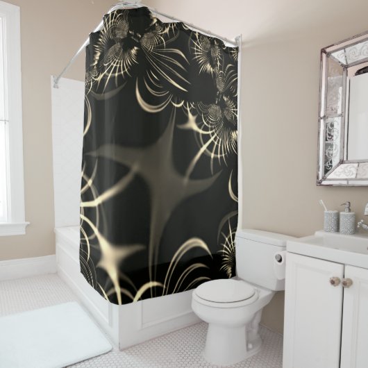 乾葉草や曲がったイバラの？カーキ色 シャワーカーテン (インサイチュ)