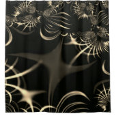 乾葉草や曲がったイバラの？カーキ色 シャワーカーテン (正面)