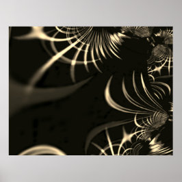 乾葉草や曲がったイバラの？カーキ色 ポスター