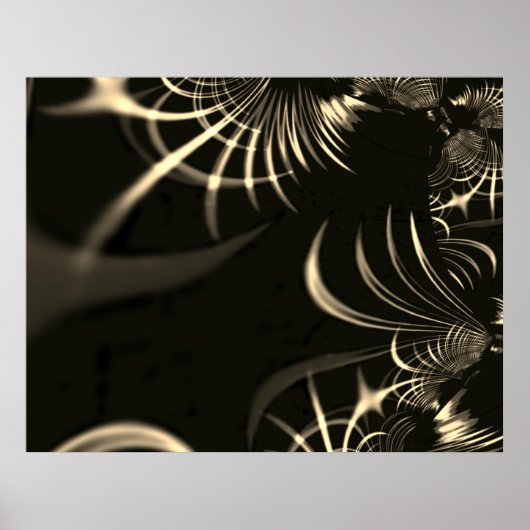 乾葉草や曲がったイバラの？カーキ色 ポスター (正面)