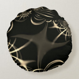 乾葉草や曲がったイバラの？カーキ色 ラウンドクッション